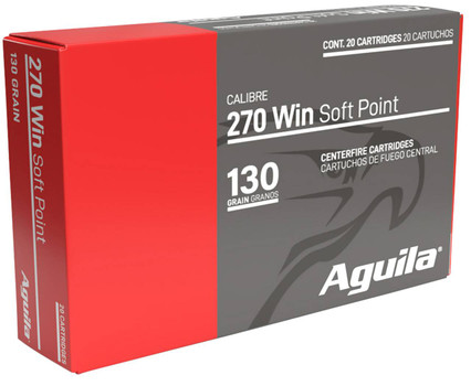 Aguila Ammunition .270 Winchester 130 gr InterLock Boat Tail Soft Point, 20 Rounds
