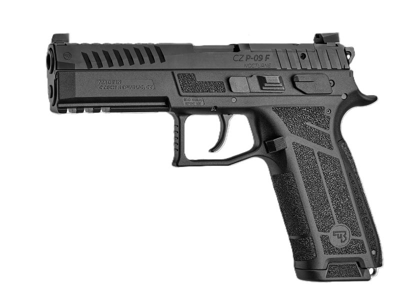CZ P-09 F Nocturne 9mm 4.53 in Optics Ready Semi-Auto Pistol, Black
