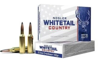 Nosler Whitetail Country 6.5mm Creedmoor 140 gr Solid Base Spire Point, 20 Rounds