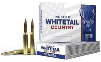 Nosler Whitetail Country .270 Winchester 130gr Solid Base SP Ammo (20 Rounds)
