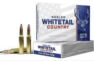 Nosler WCA 7mm-08 Remington 140gr Solid Base Soft Point, 20 Rounds