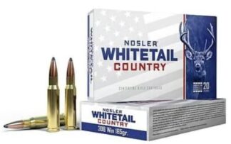 Nosler Whitetail Country .308 Win 165 Gr Solid Base SP Ammo, 20 Rounds