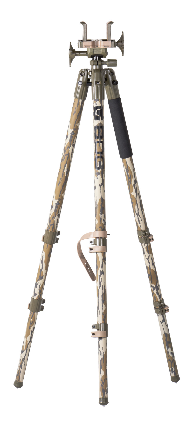 Bog Pod DeathGrip Tripod Aluminum Mossy Oak Bottomland (7"-59")