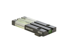 Meprolight Fiber Tritium Bullseye Fixed Rear Sight, Green Tritium/Fiber Optic