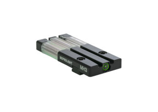 Meprolight FT Bullseye Fixed Rear Sight Green Tritium/FO Black Frame