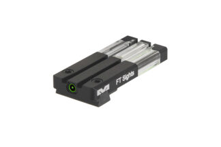 Meprolight FT Bullseye Fixed Rear Sight Tritium/Fiber Optic for SIG P365, Green/Tritium, Black Frame