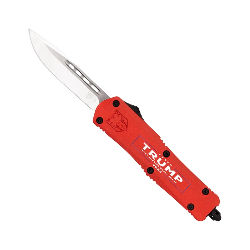 Cobratec Knives FS-3 OTF Knife, D2 Steel, 3 in Drop, Red