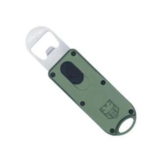 Cobratec Knives CobraTec Bottle Opener OTF Automatic Green with Lanyard