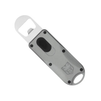Cobratec Knives OTF Bottle Opener CTOTFBOGRY - Grey (1.375 in Carbon Steel Blade, 5.1 in)