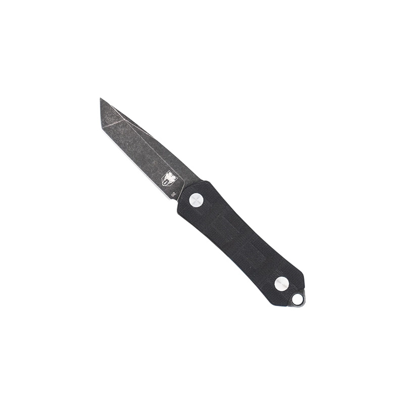 Cobratec Knives Guardian Neck Knife 1.99in Tanto D2 Steel, Black Handle