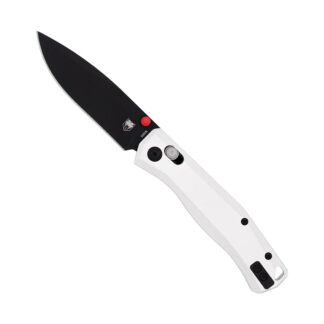Cobratec Knives Regent Silver Field Bar-Lock Pocket Knife, 3.25 in S35VN, Black Titanium