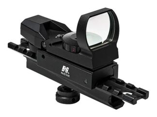 NCStar Red/Green Reflex Sight with 4 Reticles for AR-15 Carry Handle Adapter, Black