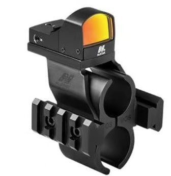 NCStar MSHBDMOSR-a Mossberg 500/590 Micro-Dot Rail Mount with Red Dot, Black