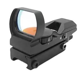 NCStar D4B 1x Reflex Red Dot Sight, 3 MOA Dot, 4 Reticle, Ruby Coating, Black