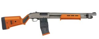 Mossberg 590M Mag-Fed Pump 12 Gauge 18.5 in Barrel, 10+1 Orange/Grey Synthetic