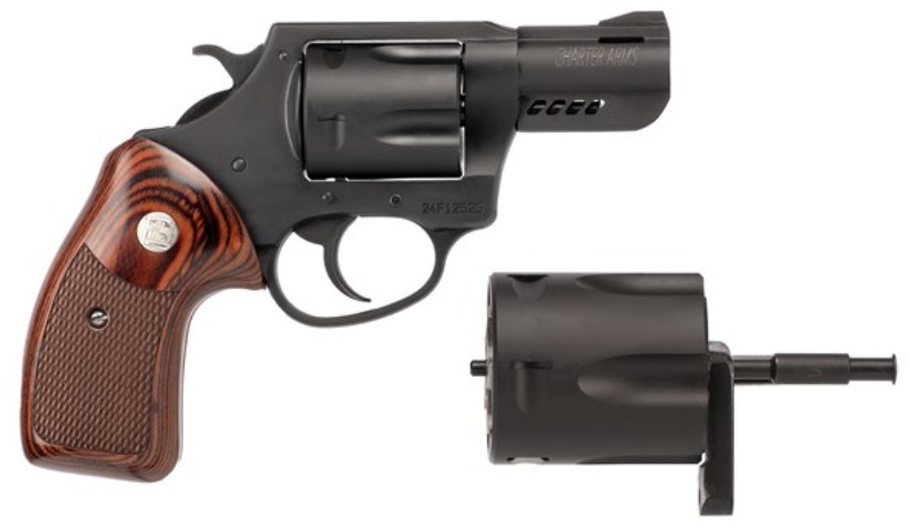 Charter Arms Double Dog Combo .357 Mag/.38 Special/9mm 2.2 in 5-Round Black Walnut Grips