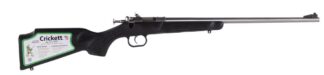 Davey Crickett Crickett Gen2 Youth .22 WMR Bolt Action 16.12in 1 Round Stainless/Black Synthetic