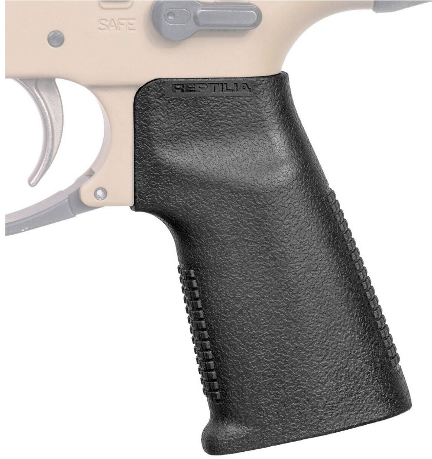Reptilla CQG-NB Rifle Grip for AR Platform, No Beavertail, Black (Matte)