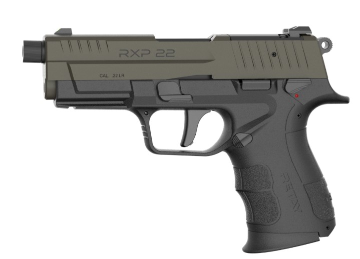 Retay USA RXP22 .22 LR Double/Single Action 4" Threaded Barrel Optics Ready Black/OD Green