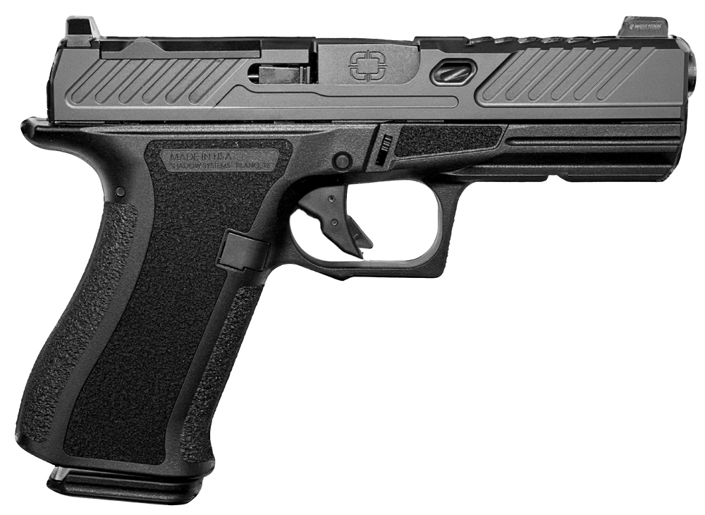 Shadow Systems CR920XL Elite 9mm Semi-Auto Pistol, 4.18 in Flutted Barrel, Black Finish, 15-Round