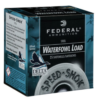 Federal Speed-Shok 12 Gauge 2.75in 2 Shot Steel, 1-1/8 oz, 25 Rounds/Box