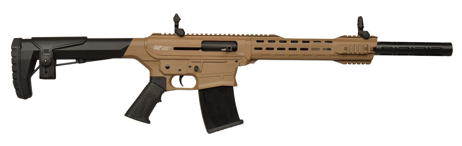 GForce Arms GF25 12 Gauge Semi-Auto Shotgun FDE Threaded Barrel