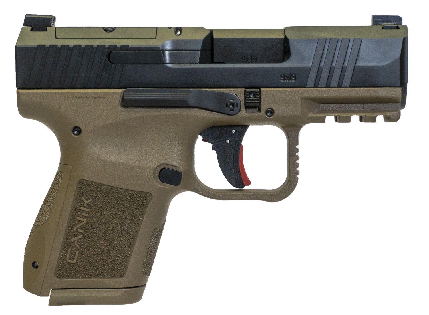 Century Arms METE MC9 9mm Semi-Auto Pistol, 3.18 in Barrel, Optic Ready, Black/FDE, 10-Round