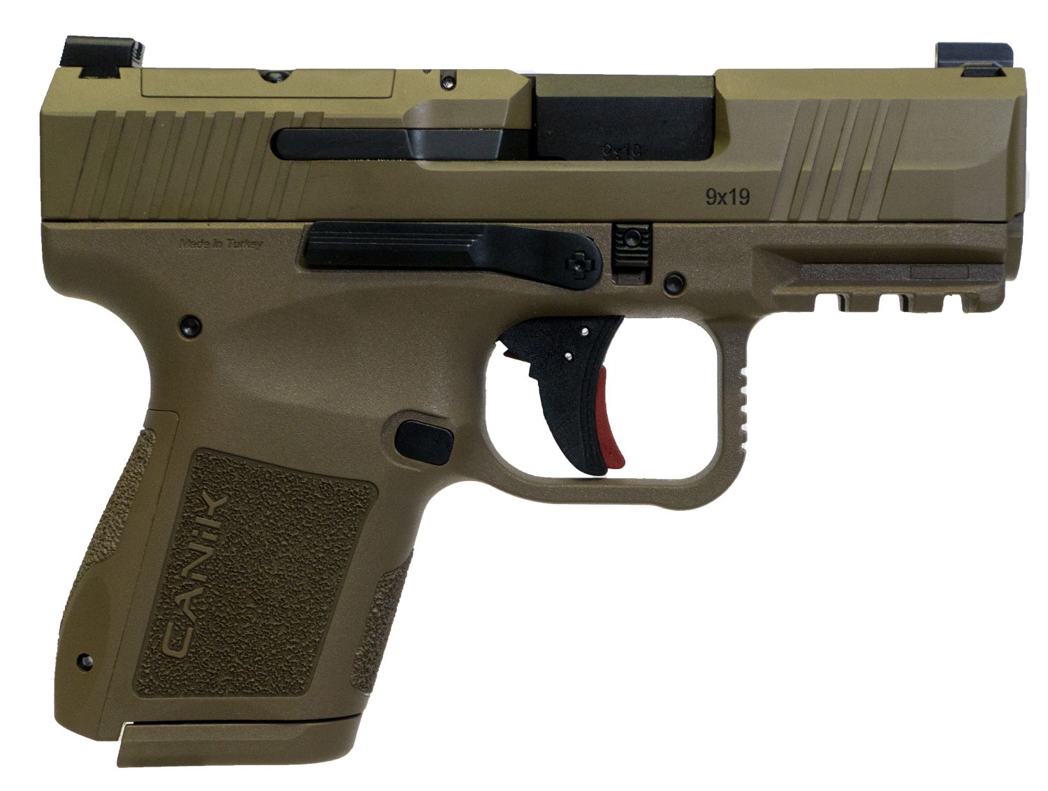 Canik METE MC9 Semi-Auto Pistol 9mm, 3.18 in Barrel, 10-Round, FDE Frame/Black Slide