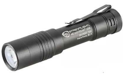 Streamlight MegaStream USB-Rechargeable Flashlight, Universal Rail Mount, 300 Lumens, Black