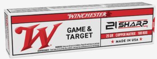 Winchester USA 21 Sharp 25-Grain Copper Matrix, 100 Rounds
