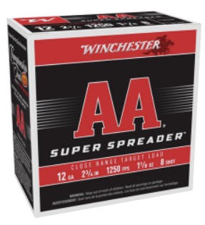 Winchester AA Super Spreader 12 Gauge 2.75 in #8 Shot 1 1/8 oz 25 Rounds