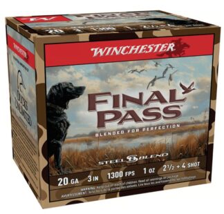 Winchester Final Pass 20 Gauge 3 in 1 oz #2.5/#4 Steel Blend, 25 Rounds