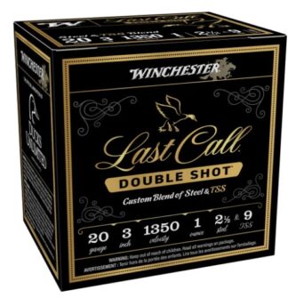 Winchester Last Call Double Shot 20 Gauge 1 oz #2.5/#9 TSS 3.75 in, 25 Rounds