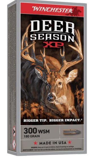 Winchester Deer Season XP .300 WSM 180 Grain Centerfire Rifle Ammo, 20 Rounds Per Box