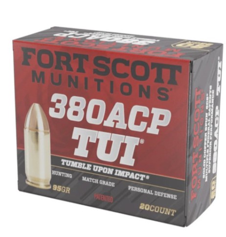 Fort Scott Munitions TUI .380 ACP 95 gr Solid Copper, 20 Rounds
