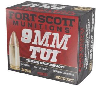 Fort Scott Munitions 9mm SCS TUI 115 gr Solid Copper 20-Round Box