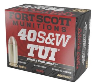 Fort Scott Munitions .40 S&W TUI Solid Copper 125 Grain SCS Ammo, 20 Rounds Per Box