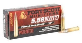 Fort Scott Munitions 5.56 NATO TUI Solid Copper 55 gr 20-Round Box
