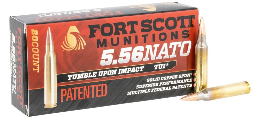 Fort Scott Munitions 223 REM/5.56 NATO 62gr TUI Solid Copper SCS 20 Rounds Per Box