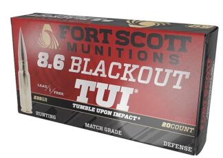 Fort Scott Munitions 8.6 Blackout 235 Grain TUI Solid Copper 20 Rounds