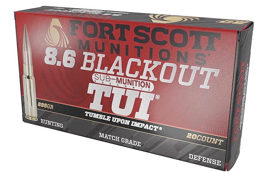 Fort Scott Munitions 8.6 Blackout 285 Grain Solid Copper TUI 20-Round Box