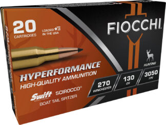 Fiocchi Hyperformance .270 Winchester 130 gr Swift Scirocco II Bonded 20-Round Box