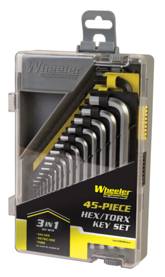 Wheeler Engineering 1081959 SAE/Metric Hex and Torx Key Set 45-Piece