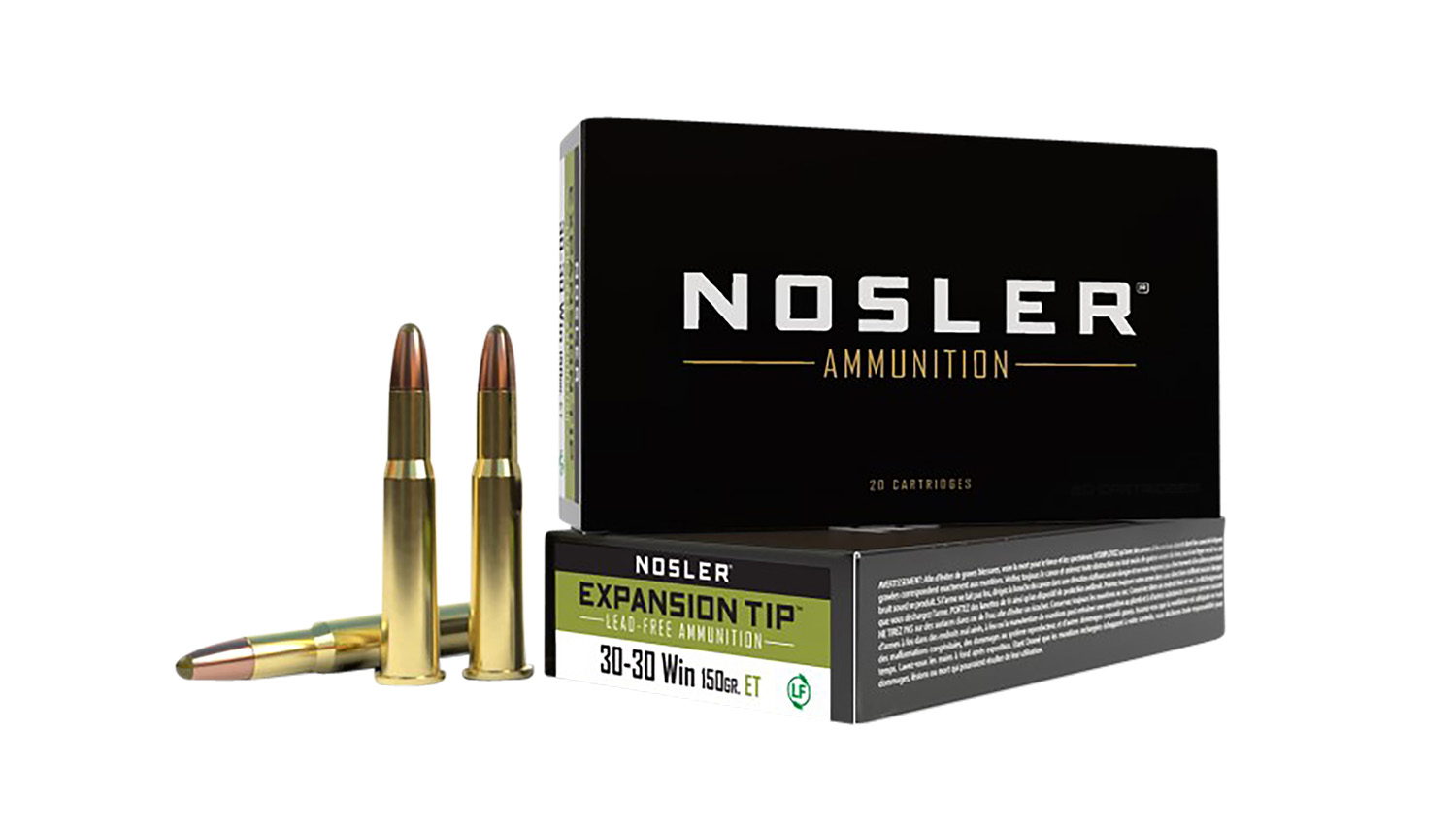 Nosler 30-30 Winchester 150gr E-Tip Lead-Free Ammunition, 20 Rounds
