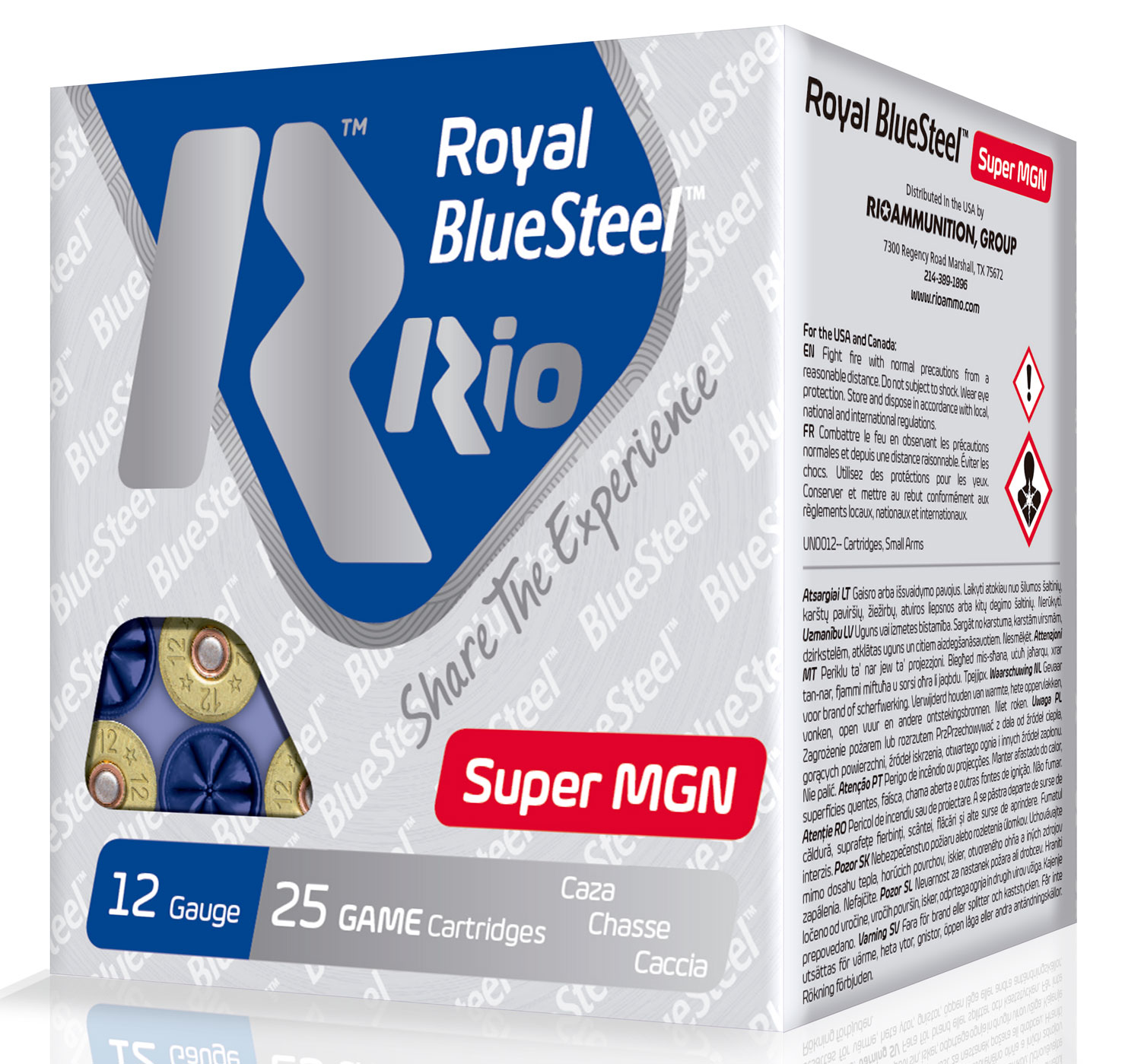 Rio Ammunition BlueSteel Super Magnum Royal 12 Gauge 3.50 in 2 Shot 25 Rounds