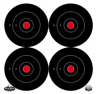 Birchwood Casey Dirty Bird 6 in Bullseye Tagboard Hanging Targets, Black/White, 100-Pack