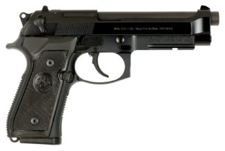 Beretta M9A1 9mm Semi-Auto Pistol, 4.9 in Barrel, 10+1 Rounds, Black