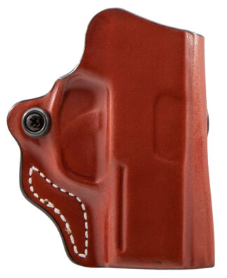 DeSantis 019 Mini Scabbard OWB Tan Leather Belt Slide Holster for Sig P365 (Right-Hand)