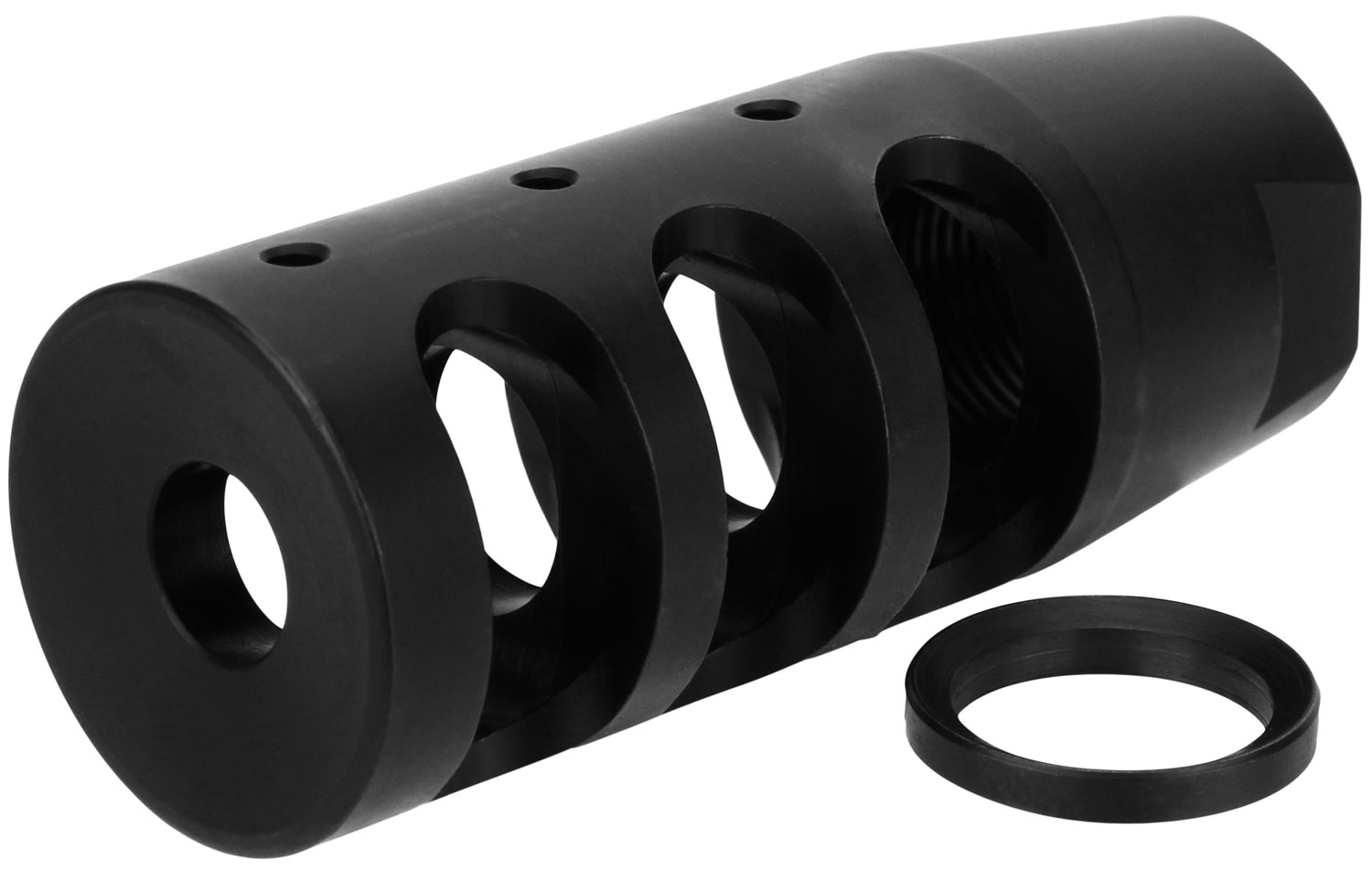 TacFire Compact Compensator 1/2-28 Tpi Threads, Black Nitride Steel, 2.50 in OAL for .223/5.56