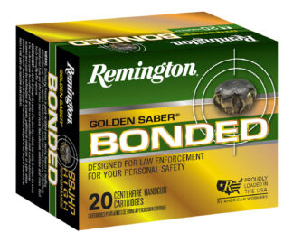 Remington Golden Saber 40 S&W 180 Grain Bonded JHP 20-Round Box Nickel-Plated Brass
